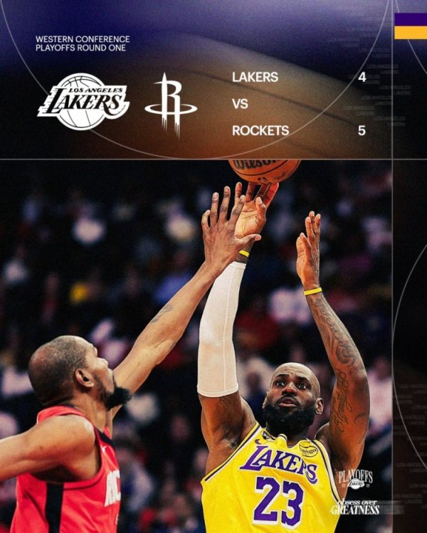 配资网大全 詹杜对决再现！湖人官推晒海报预热湖人vs火箭首轮系列赛
